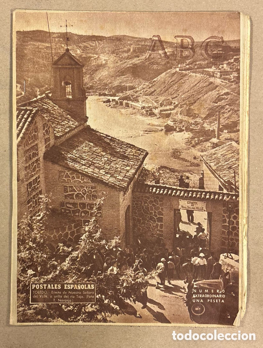 Coleccionismo de revistas y peri&oacute;dicos: ABC (23 DE ENERO DE 1954). ERMITA DE NUESTRA SE&Ntilde;ORA DEL VALLE A ORILLAS DEL R&Iacute;O TAJO,&hellip;