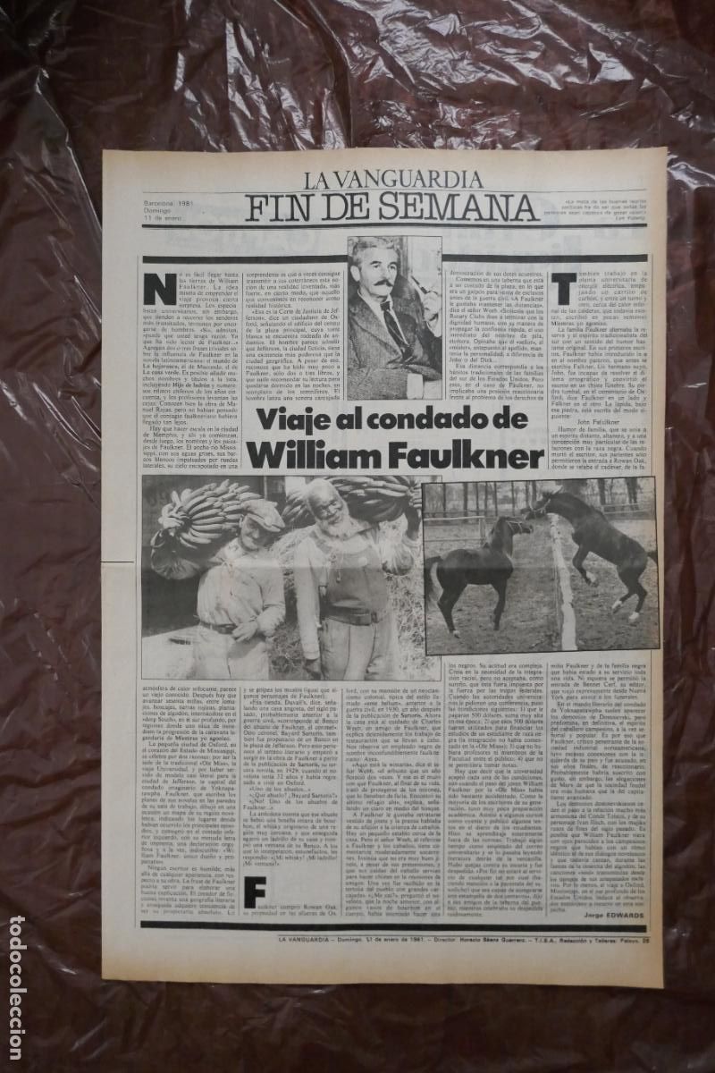Coleccionismo de revistas y peri&oacute;dicos: FIN DE SEMANA - LA VANGUARDIA - DOMINGO, 11 DE ENERO - BARCELONA 1981