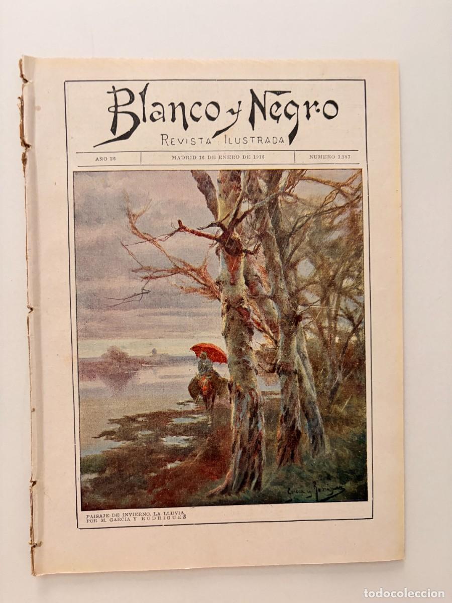 Collectionnisme de Revues et Journaux: BLANCO Y NEGRO. N&ordm; 1287. A&Ntilde;O 1916. EL SAGRADO C&Aacute;LIZ (CATEDRAL DE VALENCIA). FIESTA BEN&Eacute;FICA. LEER