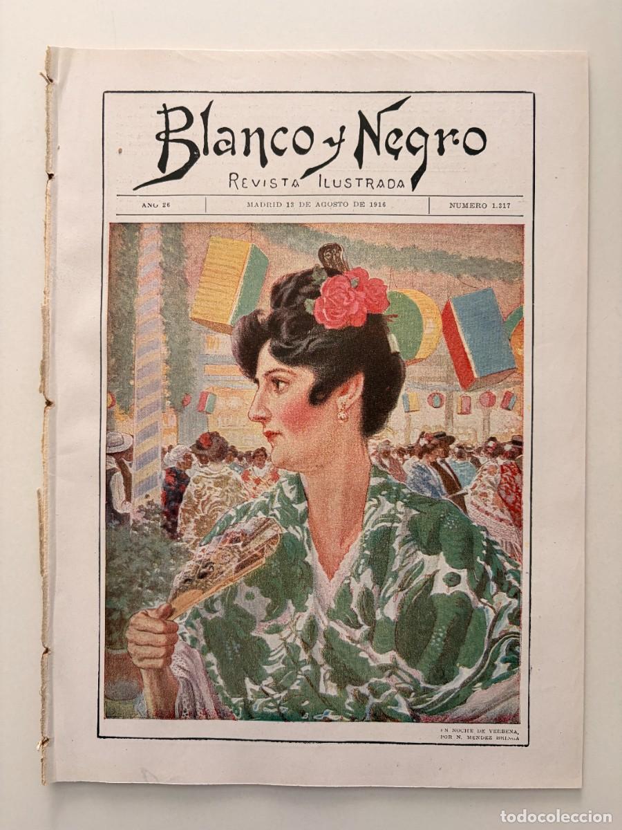 Coleccionismo de revistas y peri&oacute;dicos: BLANCO Y NEGRO. N&ordm; 1317. A&Ntilde;O 1916. EL VERANEO EN LA GRANJA. LOS DEPORTES EN MADRID. LEER