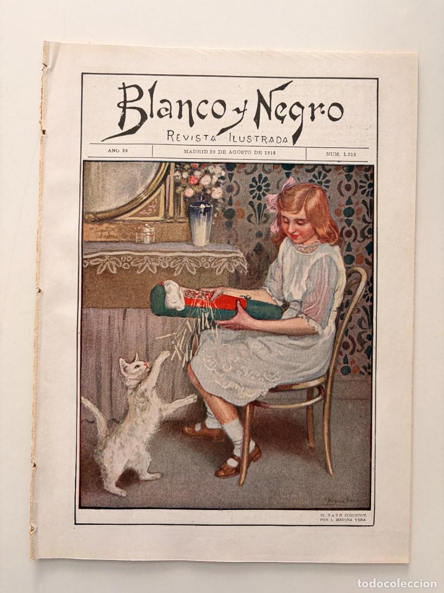 Coleccionismo de revistas y peri&oacute;dicos: BLANCO Y NEGRO. N&ordm; 1318. A&Ntilde;O 1916. LAS FIESTAS DE SABADELL. LA FIESTA DE LA FLOR EN C&Aacute;DIZ. LEER