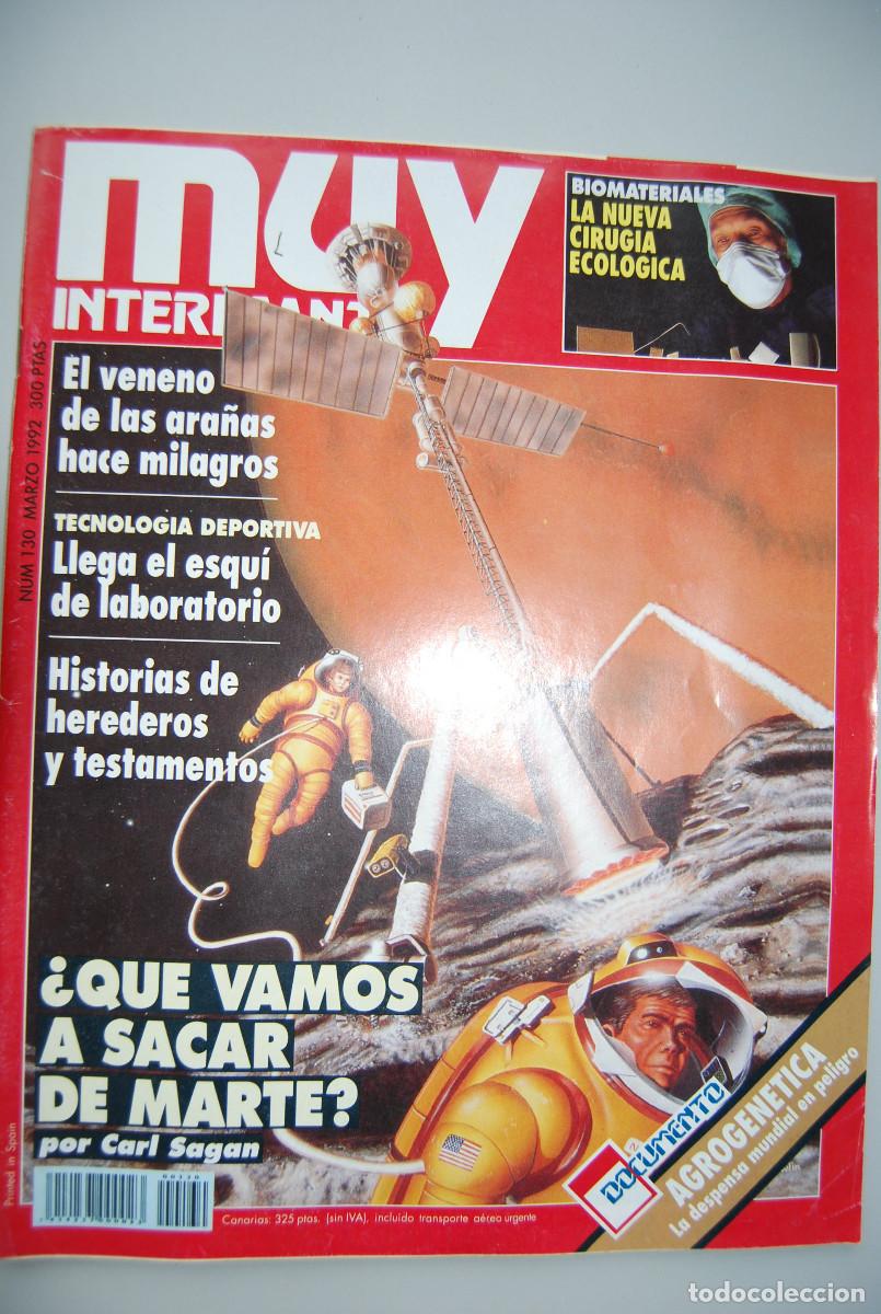 Coleccionismo de revistas y peri&oacute;dicos: MUY INTERESANTE.NUM.130-1992: VENENO DE LAS ARA&Ntilde;AS-NUEVA CIRUGIA-HISTORIAS DE HEREDEROS Y TESTAMENTO