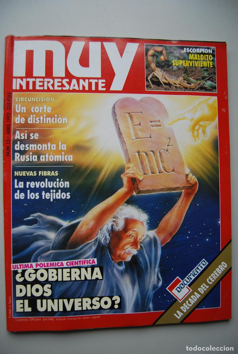 Coleccionismo de revistas y peri&oacute;dicos: MUY INTERESANTE.NUM.131-1992: GOBIERNA DIOS EL UNIVERSO?-RUSIA ATOMICA-CIRCUNCISION-TEJIDOS