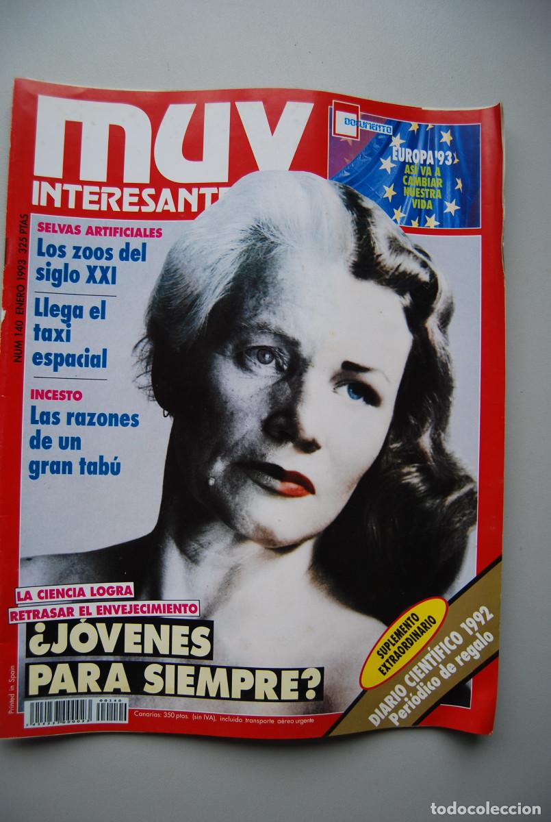 Coleccionismo de revistas y peri&oacute;dicos: MUY INTERESANTE.NUM.140-1993: JOVENES PARA SIEMPRE?-TAXI ESPACIAL-ZOOS SIGLO XXI-INCESTO