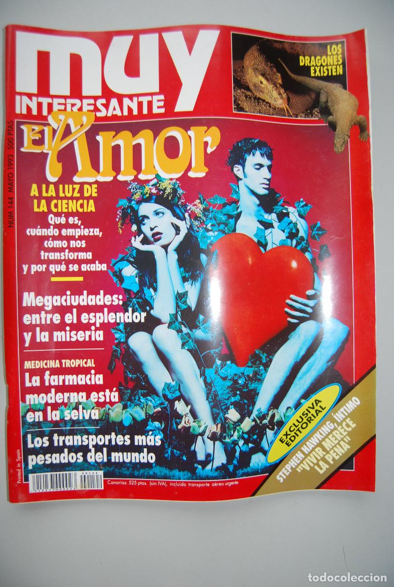 Coleccionismo de revistas y peri&oacute;dicos: MUY INTERESANTE.NUM.144-1993: EL AMOR-MEGACIUDADES-MEDICINA TROPICAL-TRANSPORTES PESADOS