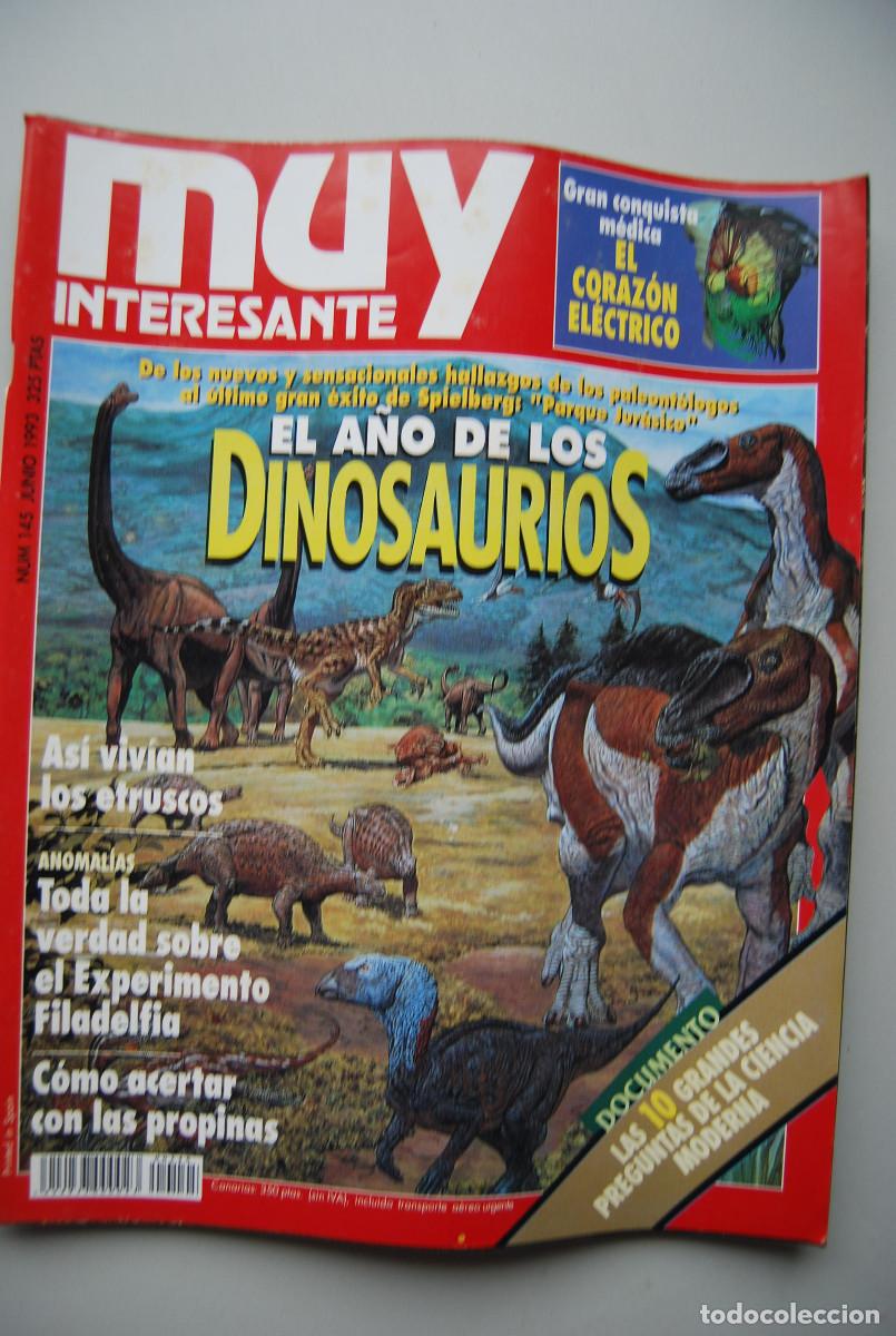 Coleccionismo de revistas y peri&oacute;dicos: MUY INTERESANTE.NUM.145-1993: EL A&Ntilde;O DE LOS DINOSAURIOS-ETRUSCOS-EXPERIMENTO FILADELFIA-PROPINAS