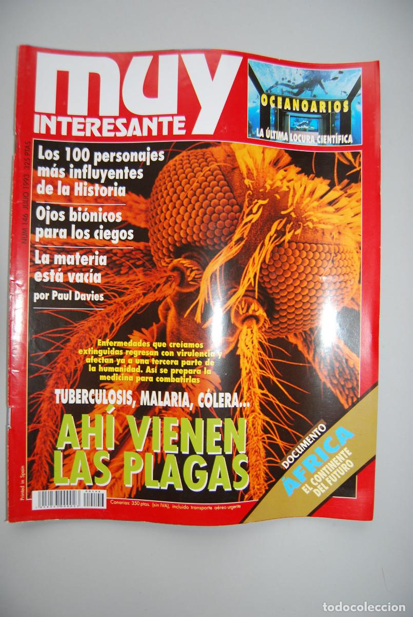 Coleccionismo de revistas y peri&oacute;dicos: MUY INTERESANTE.NUM.146-1993: LAS PLAGAS-OCEANOARIOS-100 PERSDONAJES INFLUYENTES-MATERIA