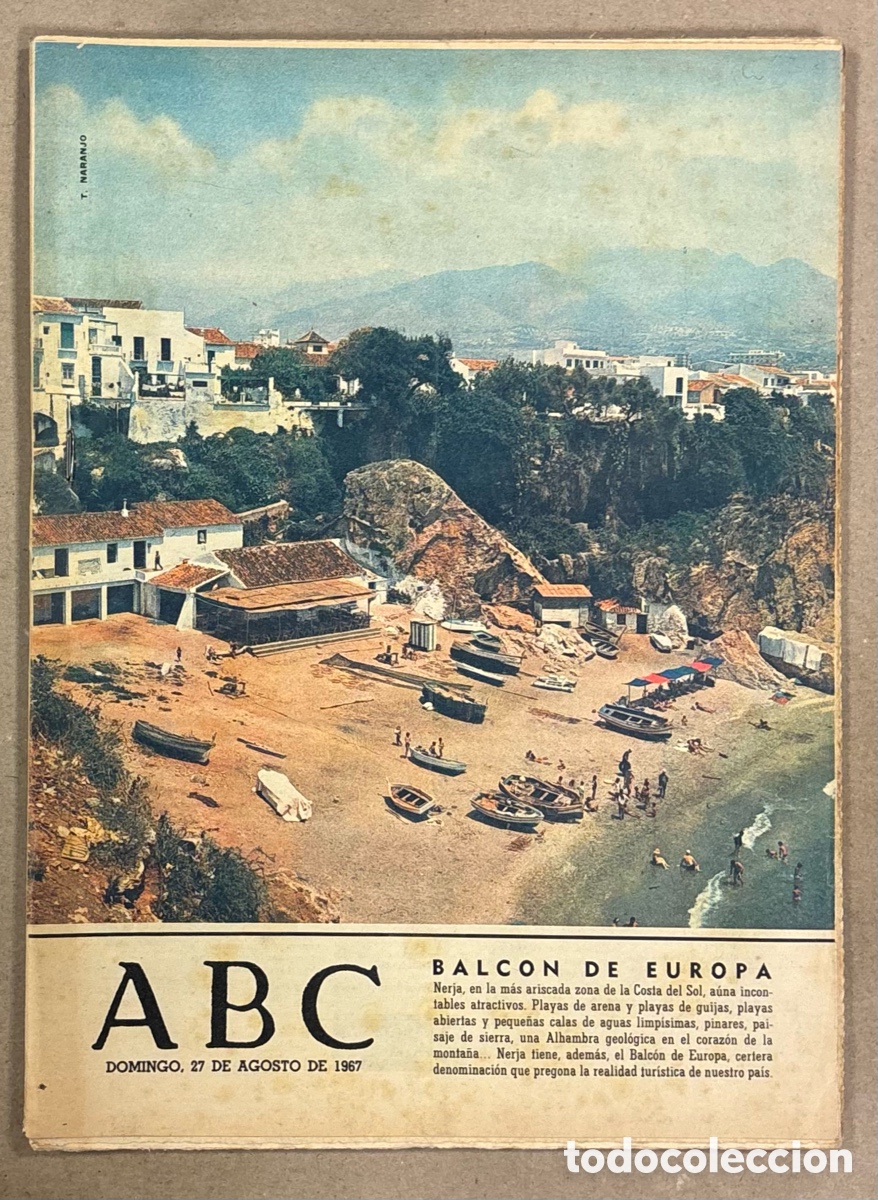 Coleccionismo de revistas y peri&oacute;dicos: ABC (27 DE AGOSTO DE 1967). NERJA BALC&Oacute;N DE EUROPA,&hellip;