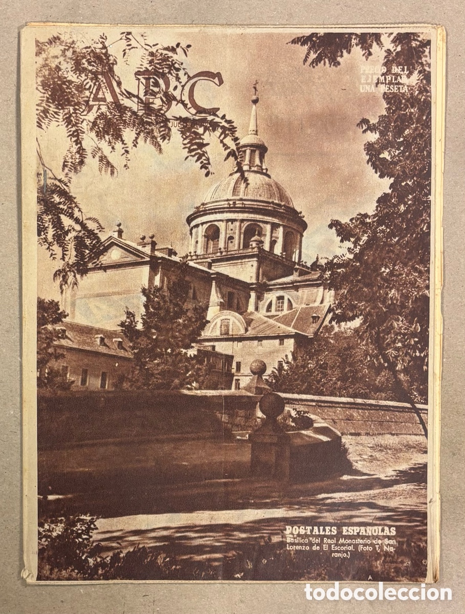 Coleccionismo de revistas y peri&oacute;dicos: ABC (10 DE JULIO DE 1965). BAS&Iacute;LICA DEL RESL MONASTERIO DE SAN LORENZO DE EL ESCORIAL,&hellip;