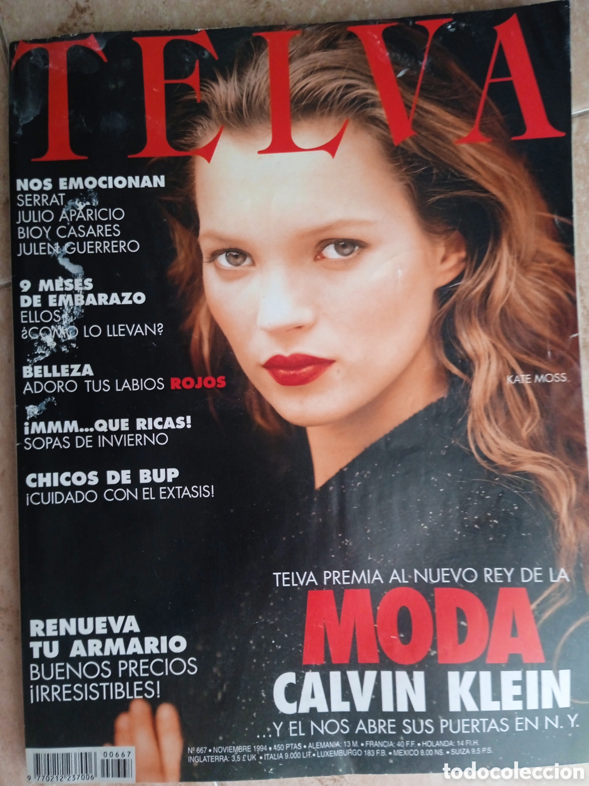Coleccionismo de revistas y peri&oacute;dicos: Revista Telva n&deg;667 portada y reportaje Kate Moss Calvin Klein Joan Manuel Serrat