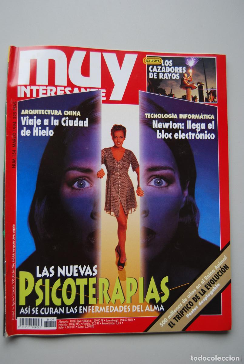 Coleccionismo de revistas y peri&oacute;dicos: MUY INTERESANTE.NUM.154-1994: NUEVAS PSICOTERAPIAS-CIUDAD DEL HIELO-NEWTON-CAZADORES DE RAYOS