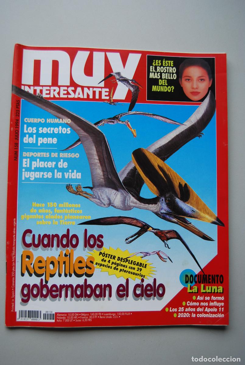 Coleccionismo de revistas y peri&oacute;dicos: MUY INTERESANTE.NUM.158-1994: REPTILES-SECRETOS DEL PENE-DEPORTES DE RIESGO-DOCUMENTO LA LUNA