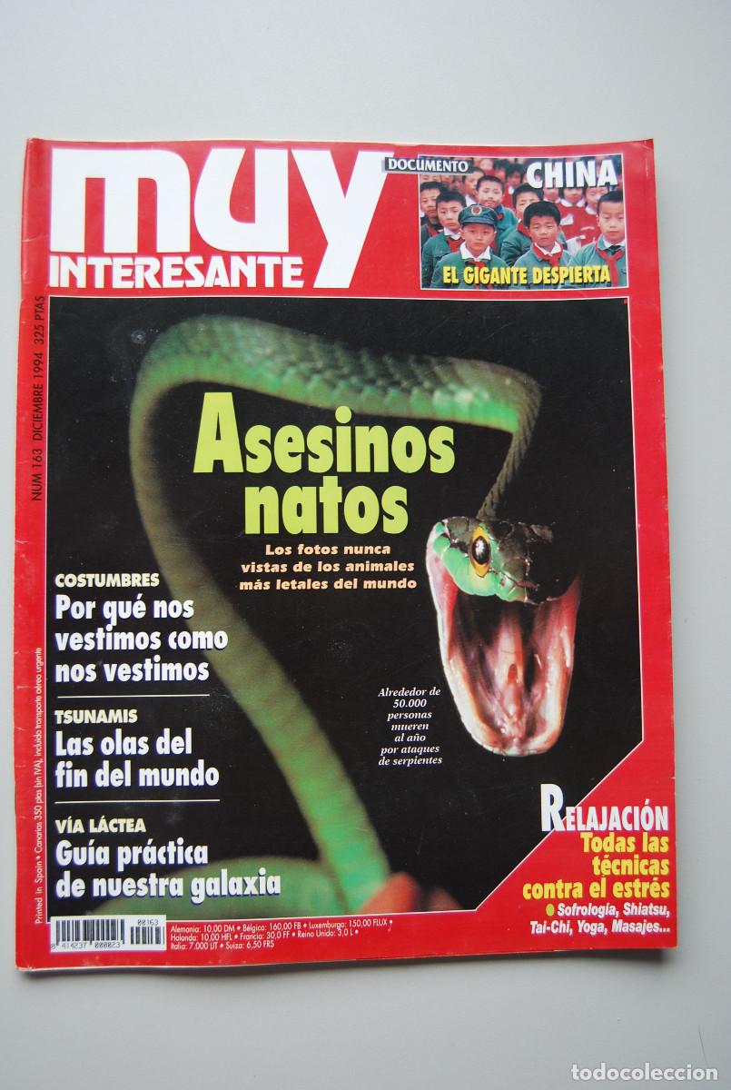 Coleccionismo de revistas y peri&oacute;dicos: MUY INTERESANTE.NUM.163-1994: ASESINOS NATOS-RELAJACION-CHINA DESPIERTA-TSUNAMIS-VIA LACTEA