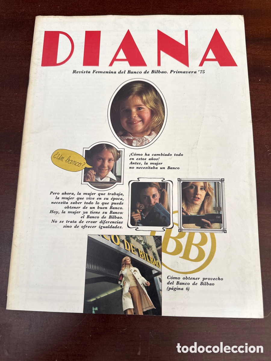 Coleccionismo de revistas y peri&oacute;dicos: ANTIGUA REVISTA DIANA PRIMAVERA 1975 - MUJER MODA FEMENINA - BANCO BILBAO