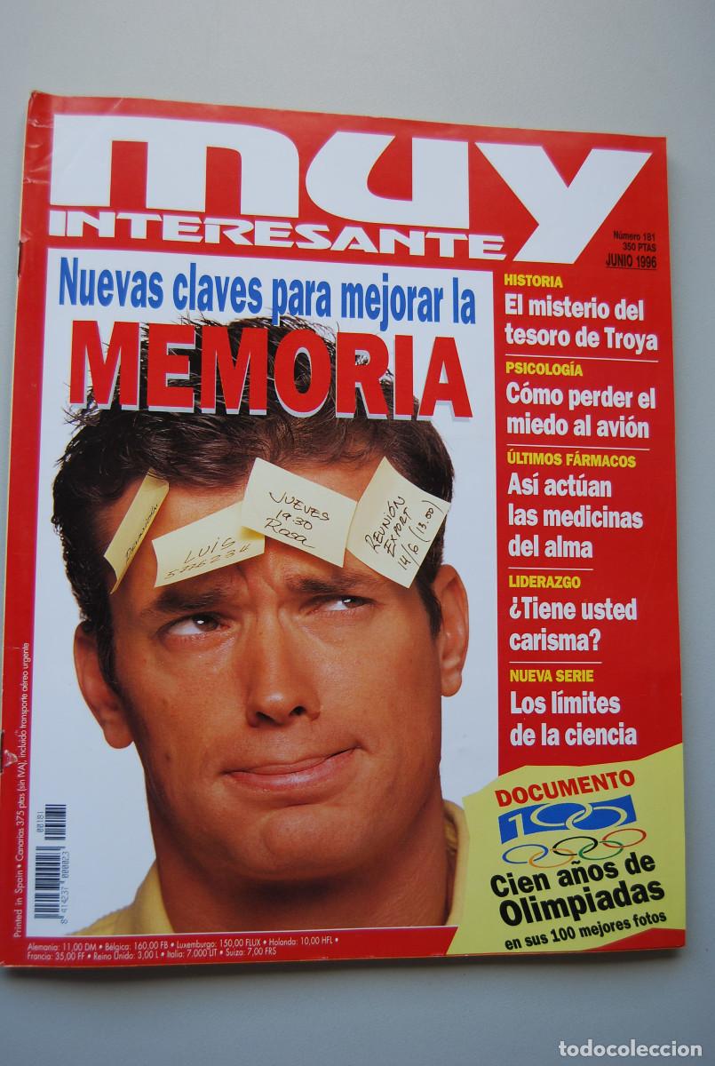 Collezionismo di Riviste e Giornali: MUY INTERESANTE.NUM.181-1996: MEJORAR LA MEMORIA-TESORO DE TROYA-MEDICINAS DEL ALMA- OLIMPIADAS