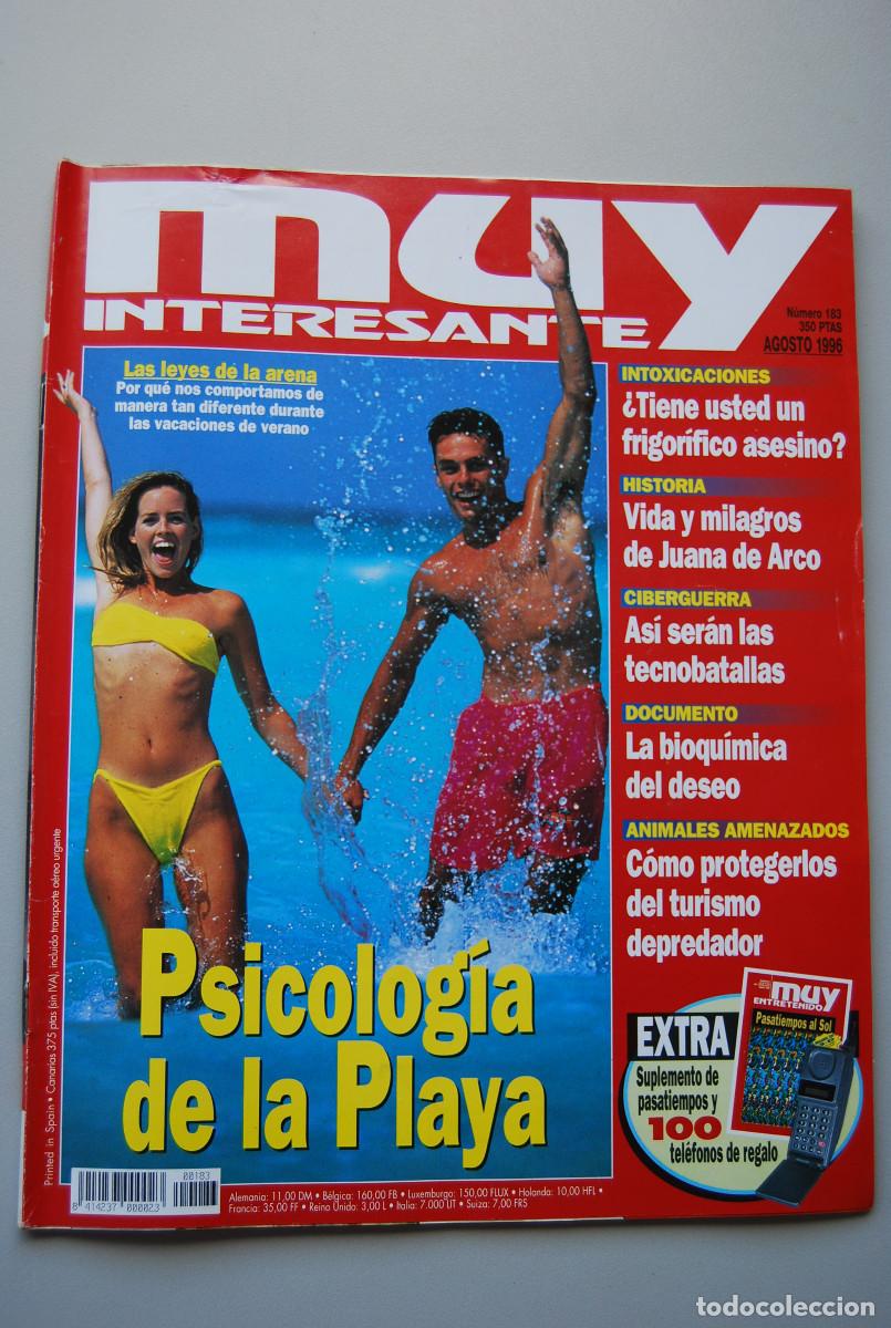 Collezionismo di Riviste e Giornali: MUY INTERESANTE.NUM.183-1996: PSICOLOG&Iacute;A DE LA PLAYA-JUANA DE ARCO-FRIGORIFICO ASESINO-TECNOBATALLAS
