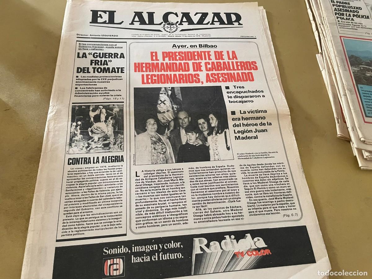Coleccionismo de revistas y peri&oacute;dicos: PERIODICO EL ALCAZAR 19 DE MARZO 1979 TIP Y COLL EL SEXO ATACA HERMANDAD CABALLEROS LEGIONARIOS