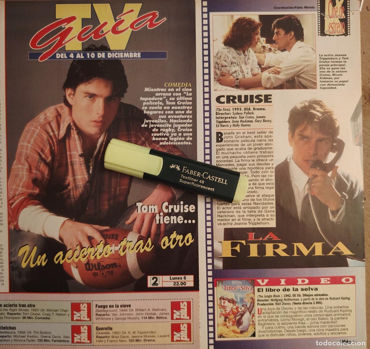 Coleccionismo de revistas y peri&oacute;dicos: Reportaje Tom Cruise 04.12.93