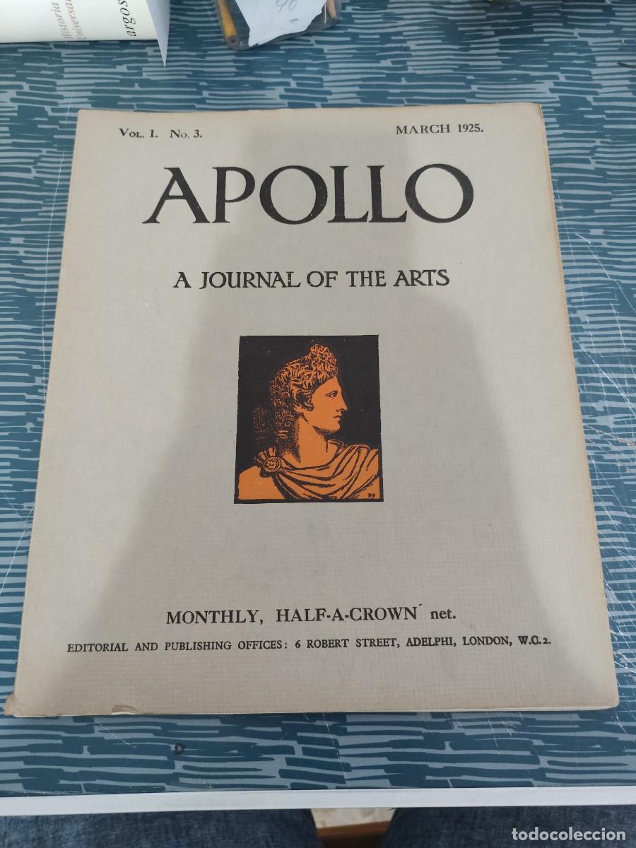 Coleccionismo de revistas y peri&oacute;dicos: APOLLO,A JOURNAL OF THE ARTS,VOL.I,NUM.3, MARCH 1925,MONTHLY,HALF-A-CROWN,VER FOTOS.