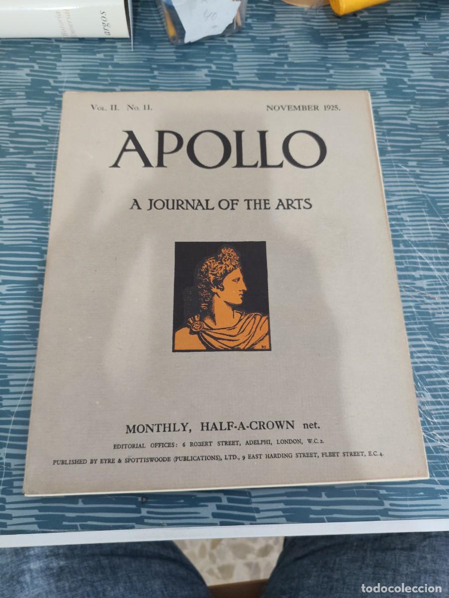 Coleccionismo de revistas y peri&oacute;dicos: APOLLO,A JOURNAL OF THE ARTS,VOL.II,NUM.11,NOVEMBER, 1925,MONTHLY,HALF-A-CROWN,VER FOTOS.