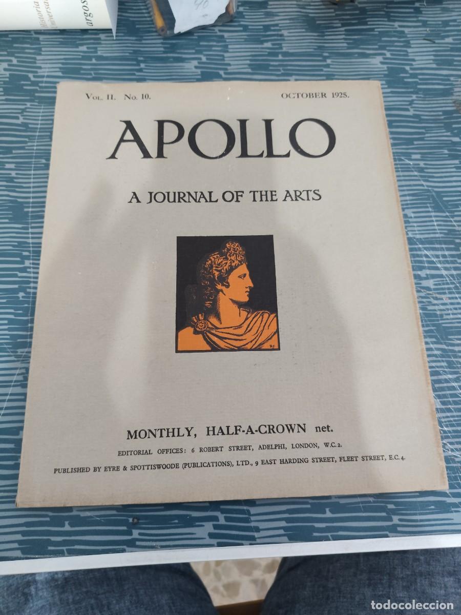 Coleccionismo de revistas y peri&oacute;dicos: APOLLO,A JOURNAL OF THE ARTS,VOL.II,NUM.10,OCTOBER, 1925,MONTHLY,HALF-A-CROWN,VER FOTOS.