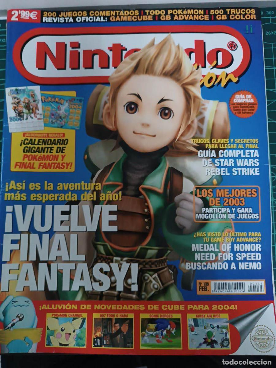 Sammeln von Zeitschriften und Zeitungen: 135 REVISTA NINTENDO N&ordm; 135, INCLUYE CALENDARIO 2004 DEPLEGABLE