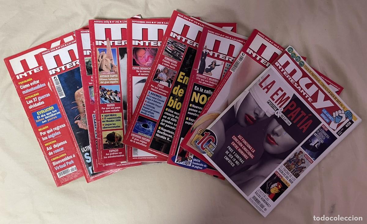 Coleccionismo de revistas y peri&oacute;dicos: Lote de 9 Revistas &rdquo;Muy Interesante&rdquo;
