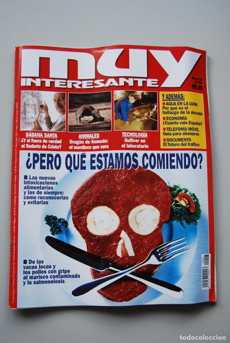 Coleccionismo de revistas y peri&oacute;dicos: MUY INTERESANTE.NUM.203-1998: QUE ESTAMOS COMIENDO?-SABANA SANTA-DRAGON DE COMODO-TELEFONIA M&Oacute;VIL