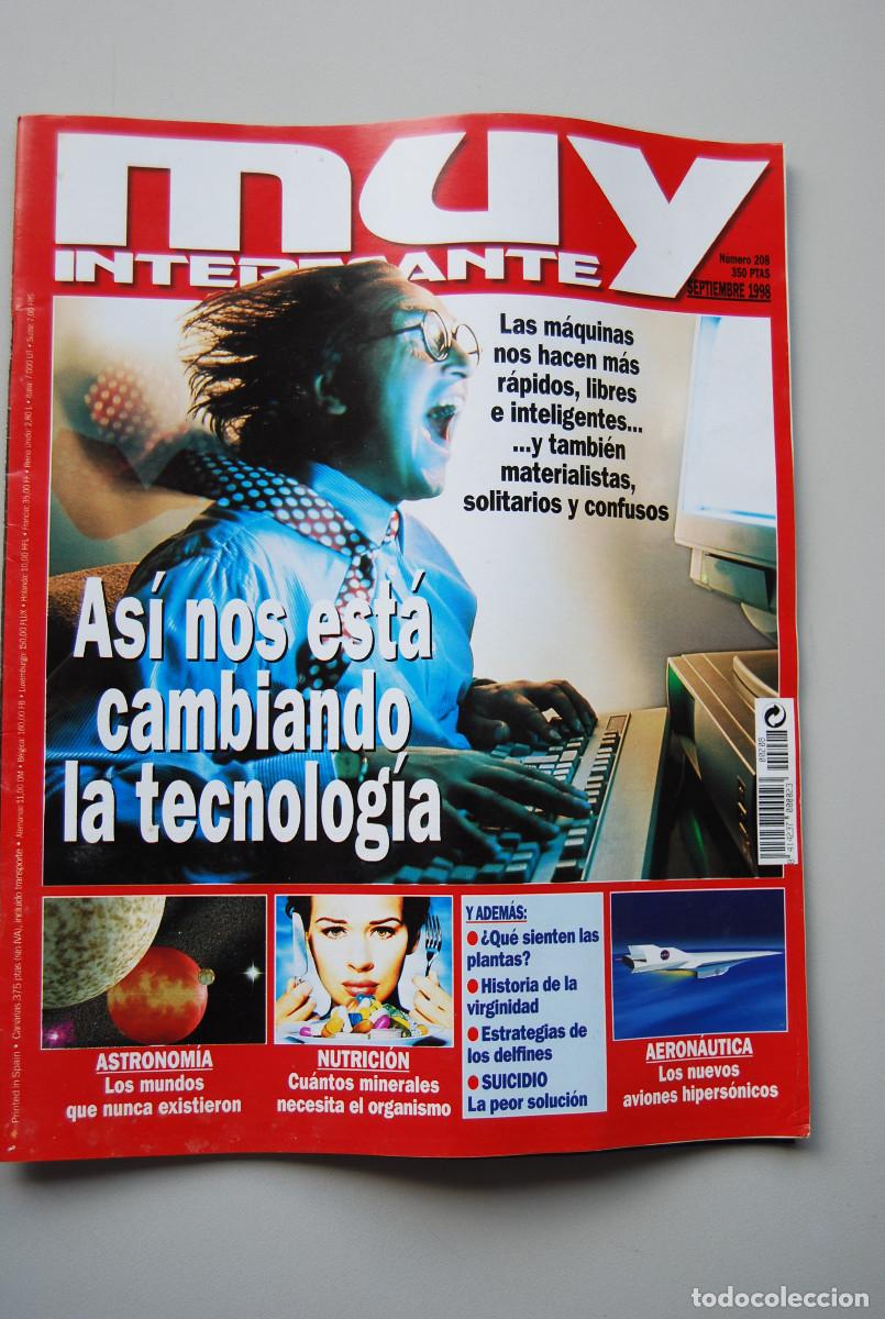 Coleccionismo de revistas y peri&oacute;dicos: MUY INTERESANTE.NUM.208-1998: LA TECNOLOGIA NOS CAMBIA-AVIONES SUPERSONICOS-VIRGINIDAD-SUICIDIO