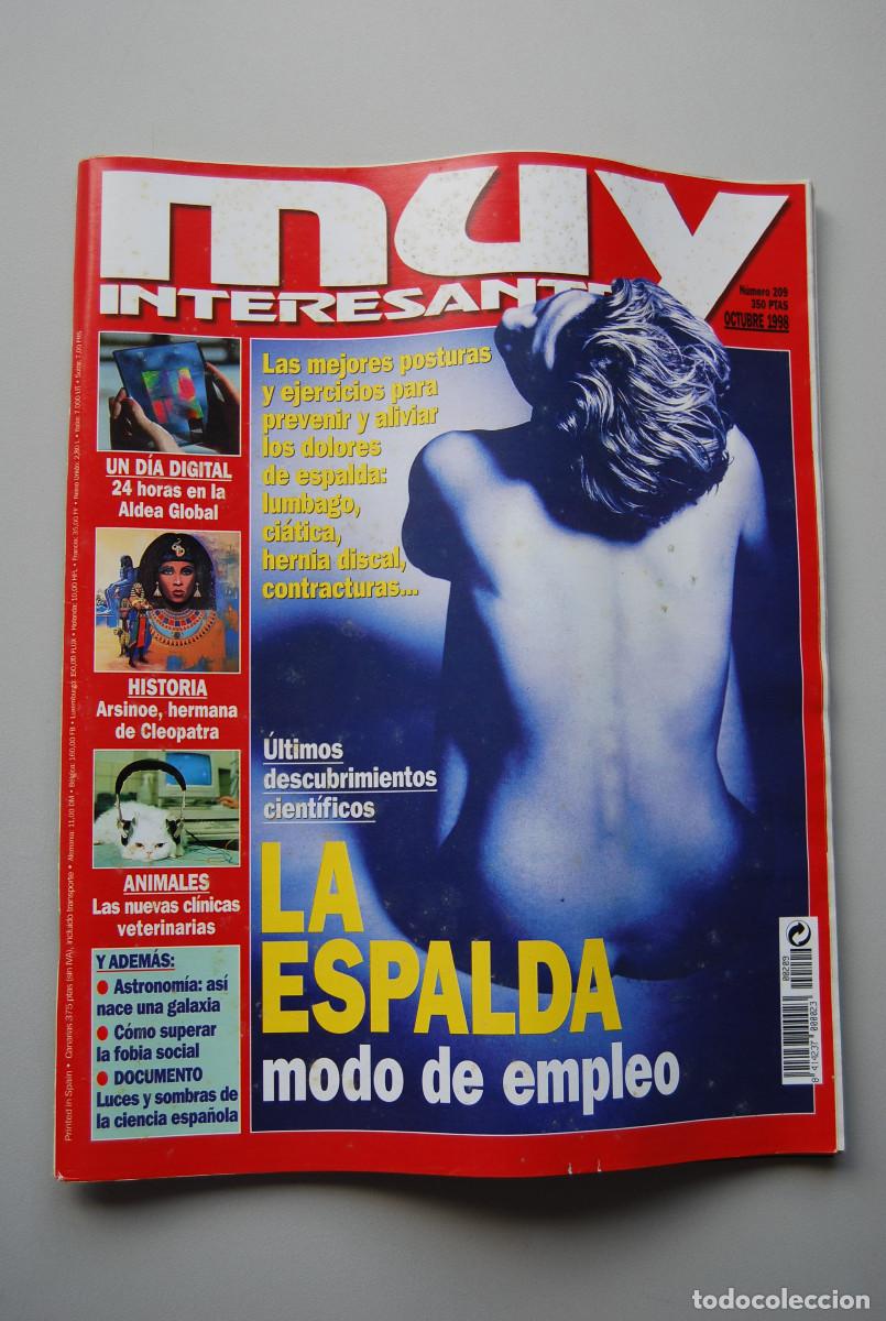 Coleccionismo de revistas y peri&oacute;dicos: MUY INTERESANTE.NUM.209-1998: LA ESPALDA-UNN DIA DIGITAL-ARSINOE-CLINICAS VETERINARIAS-FOBIA SOCIAL