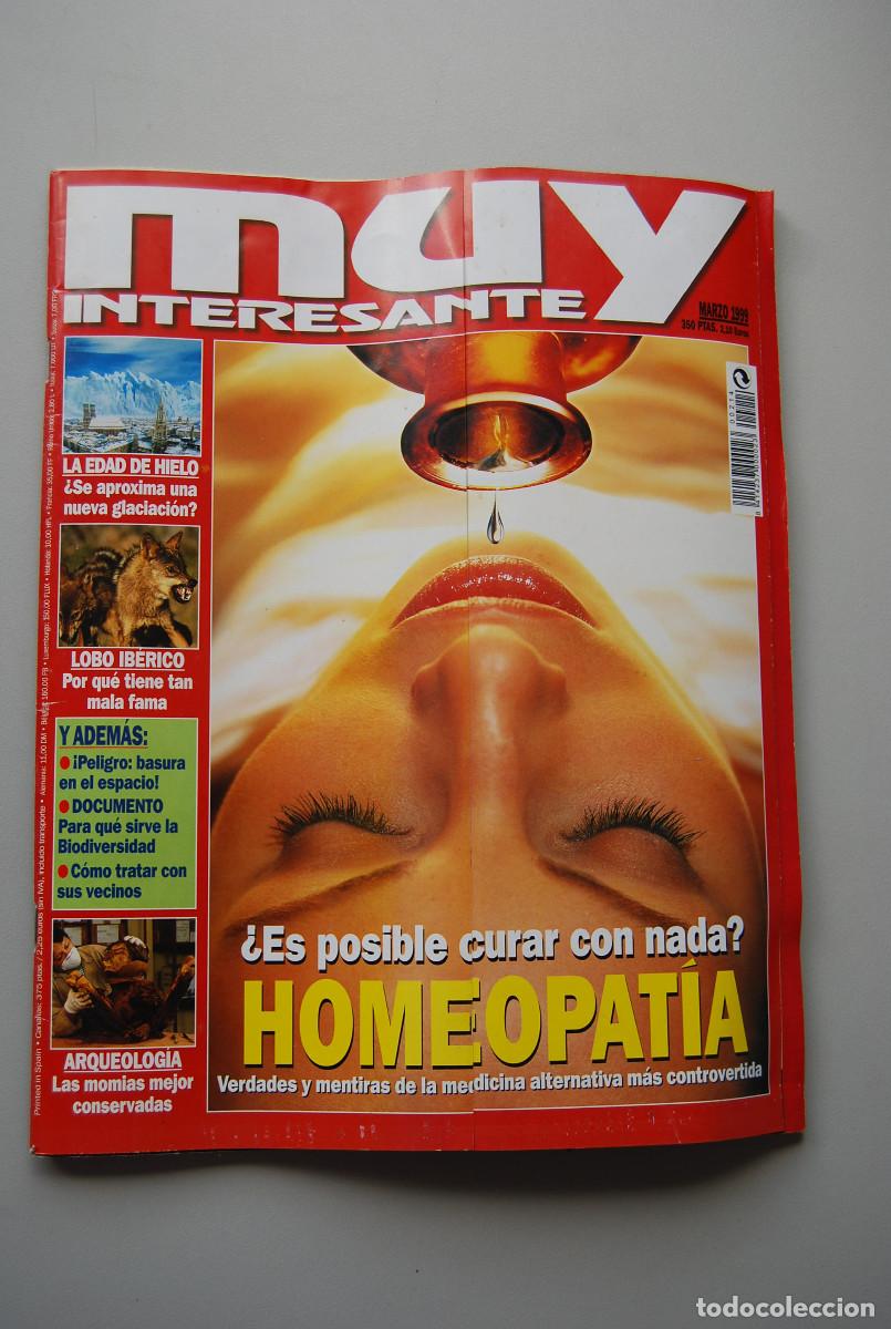 Coleccionismo de revistas y peri&oacute;dicos: MUY INTERESANTE.NUM.214-1999: HOMEOPATIA-EDAD DE HIELO-LOBO IBERICO-ARQUEOLOGIA, MOMIAS