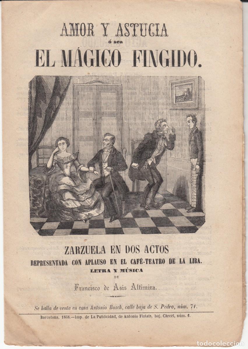 Coleccionismo de revistas y peri&oacute;dicos: PLIEGO DE CORDEL - ROMAN&Ccedil;OS - AMOR Y ASTUCIA - EL M&Eacute;DICO FINGIDO - 1858 -