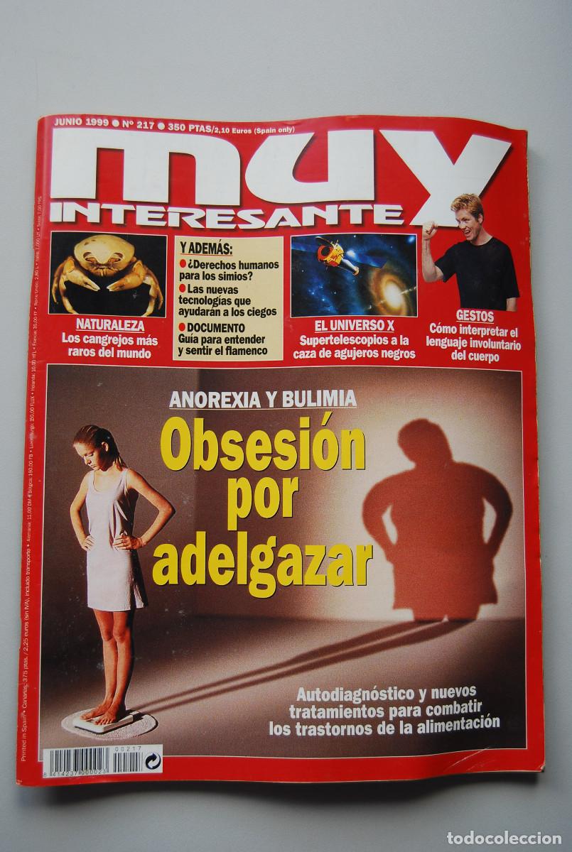 Coleccionismo de revistas y peri&oacute;dicos: MUY INTERESANTE.NUM.217-1999: OBSESION POR ADELGAZAR-CANGREJOS-GESTOS-UNIVERSO X-GUIA DEL FLAMENCO