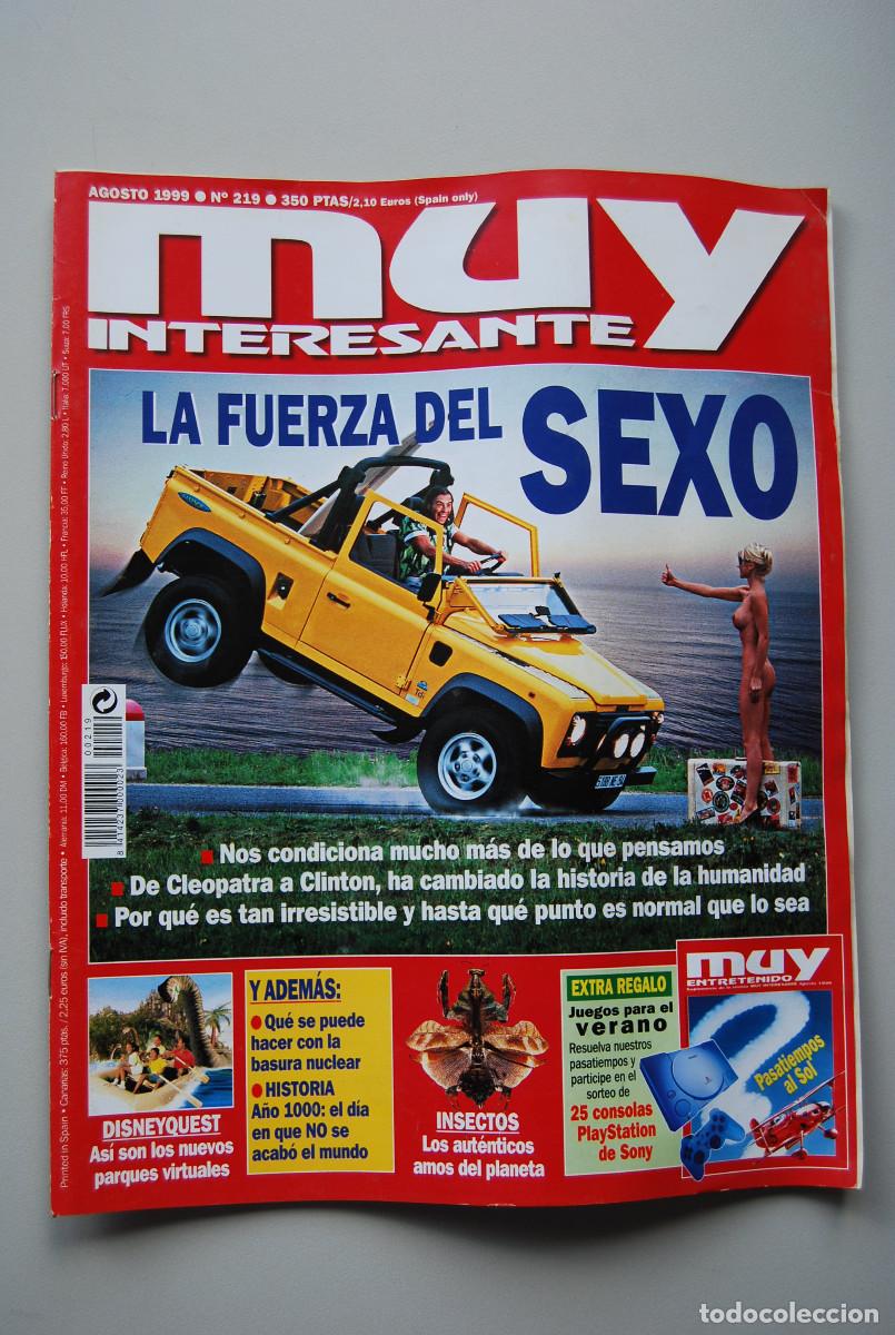 Coleccionismo de revistas y peri&oacute;dicos: MUY INTERESANTE.NUM.219-1999: FUERZA DEL SEXO-DISNEYQUEST-INSECTOS-BASURA NUCLEAR-A&Ntilde;O MIL