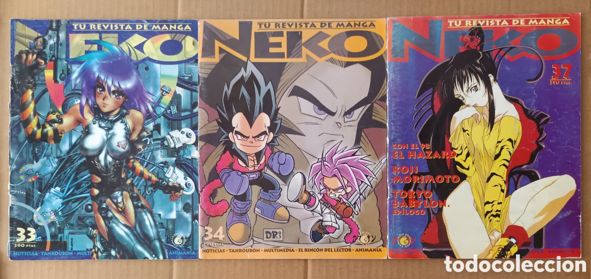 Coleccionismo de revistas y peri&oacute;dicos: Lote Neko: Tu Revista de Manga n&deg;33-34-37-39-44-48-50 (Camale&oacute;n, 1997-1999). Incluye Moshi Moshi.