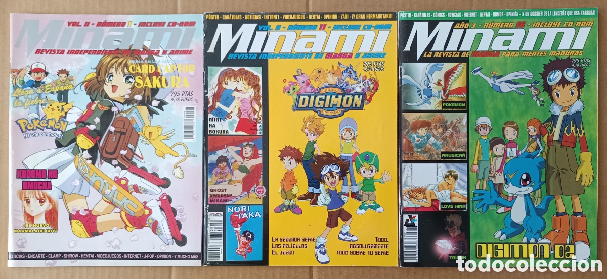 Coleccionismo de revistas y peri&oacute;dicos: Lote Minami: Revista Independiente de Manga y Anime n&deg;1-11-16-46-64 (Ares Inform&aacute;tica, 1999).