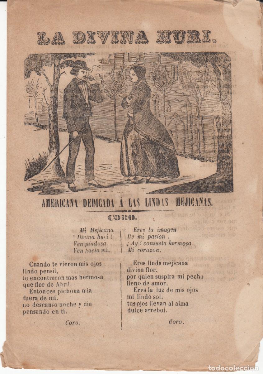 Collezionismo di Riviste e Giornali: PLIEGO DE CORDEL - ROMAN&Ccedil;OS - LA DIVINA NURI - 1863 -