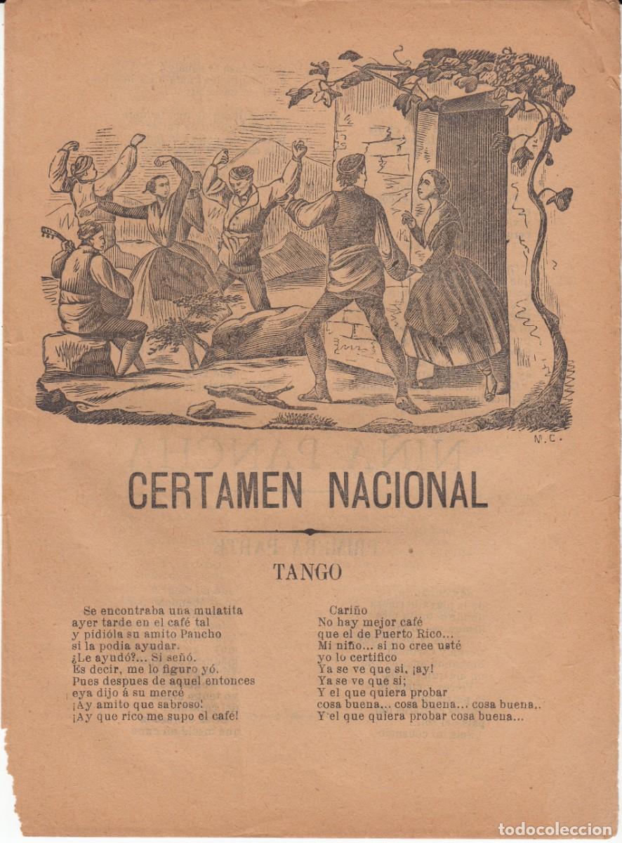 Coleccionismo de revistas y peri&oacute;dicos: PLIEGO DE CORDEL - ROMAN&Ccedil;OS - CERTAMEN NACIONAL