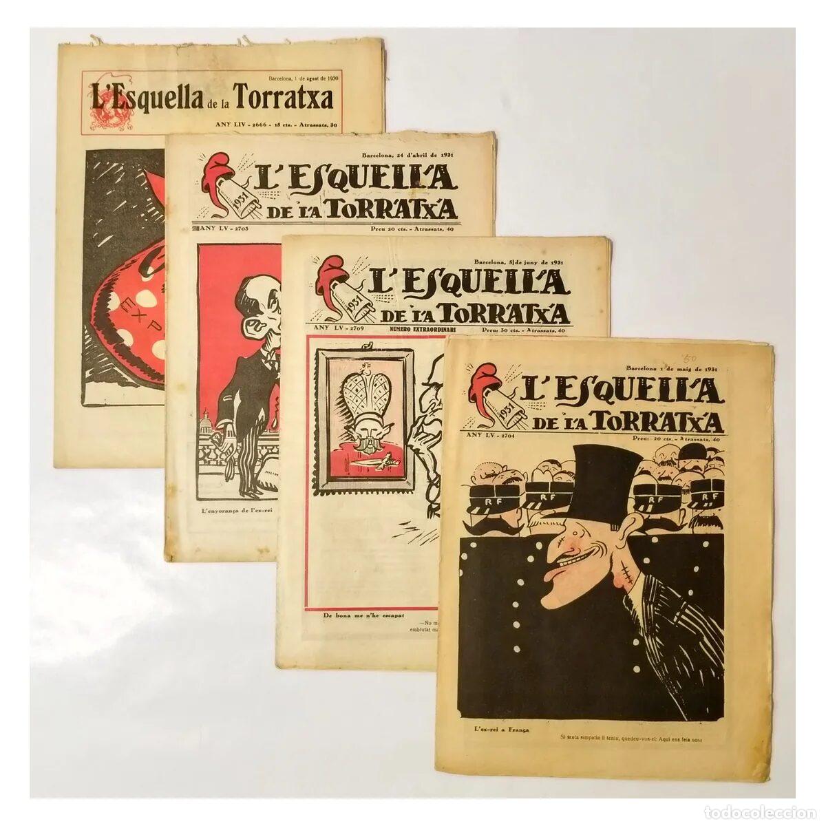 Collection Magazines and Newspapers: Lote de 13 publicaciones catalanas antiguas 1928-1937 &ndash; L&rsquo;Esquella de la Torratxa + Diario de&hellip;
