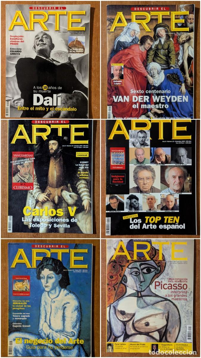 Coleccionismo de revistas y peri&oacute;dicos: 6 Revistas Descubrir El Arte 7, 16, 20, 22, 23, 26, Dal&iacute;, Picasso, Van der Weyden, Carlos V