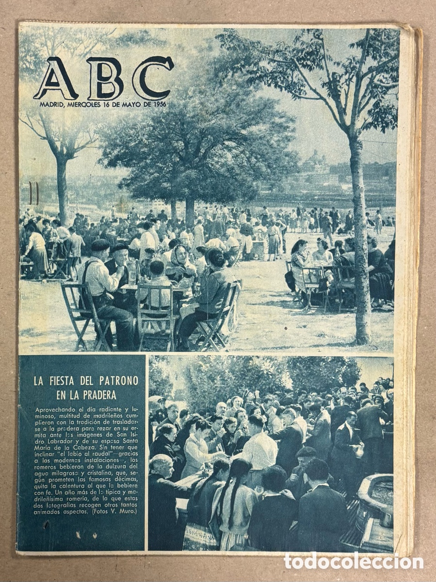 Coleccionismo de revistas y peri&oacute;dicos: ABC (16 DE MAYO DE 1956). LA FIESTA DEL PATRONO DE MADRID EN LA PADRERA,..