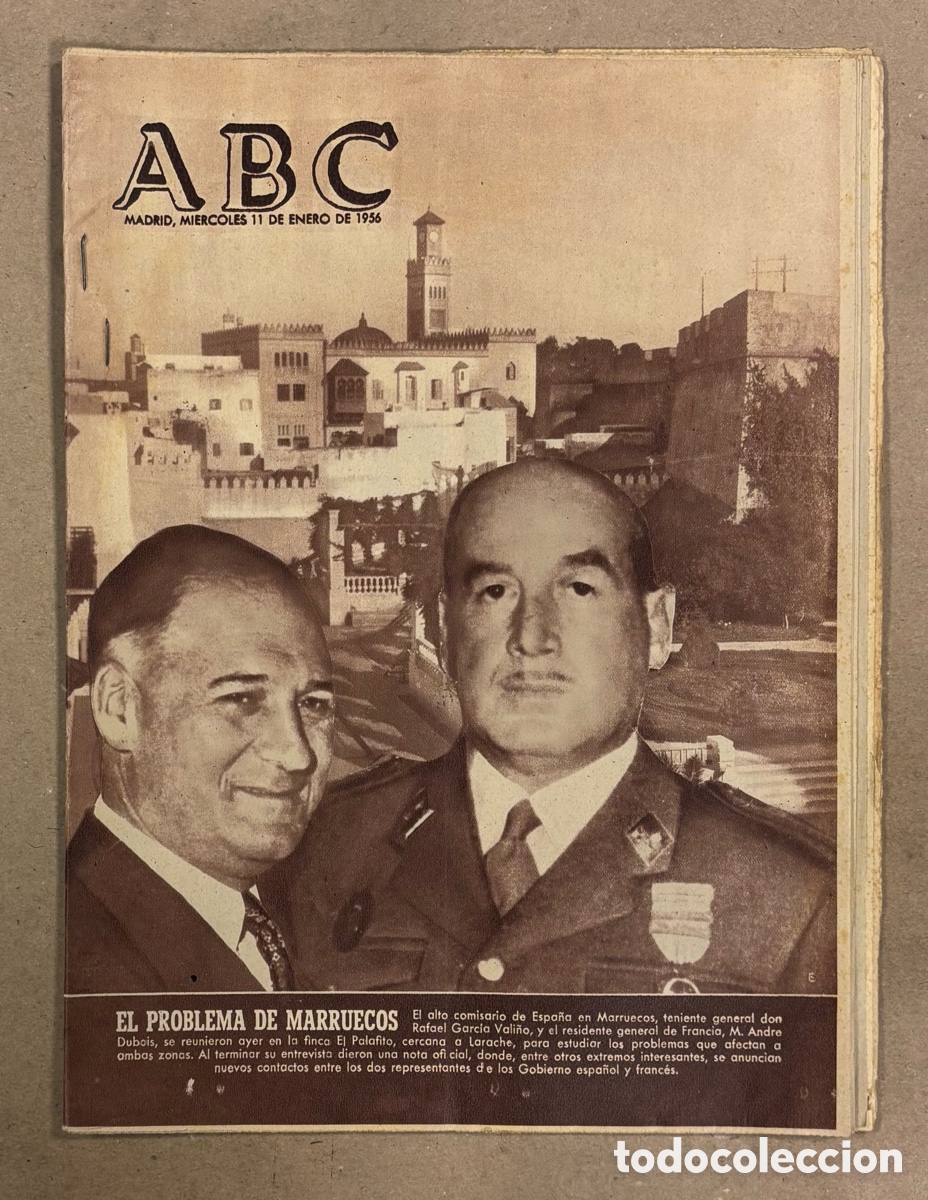 Coleccionismo de revistas y peri&oacute;dicos: ABC (11 DE ENERO DE 1956). EL PROBLEMA MARRUECOS - ESPA&Ntilde;A,,.