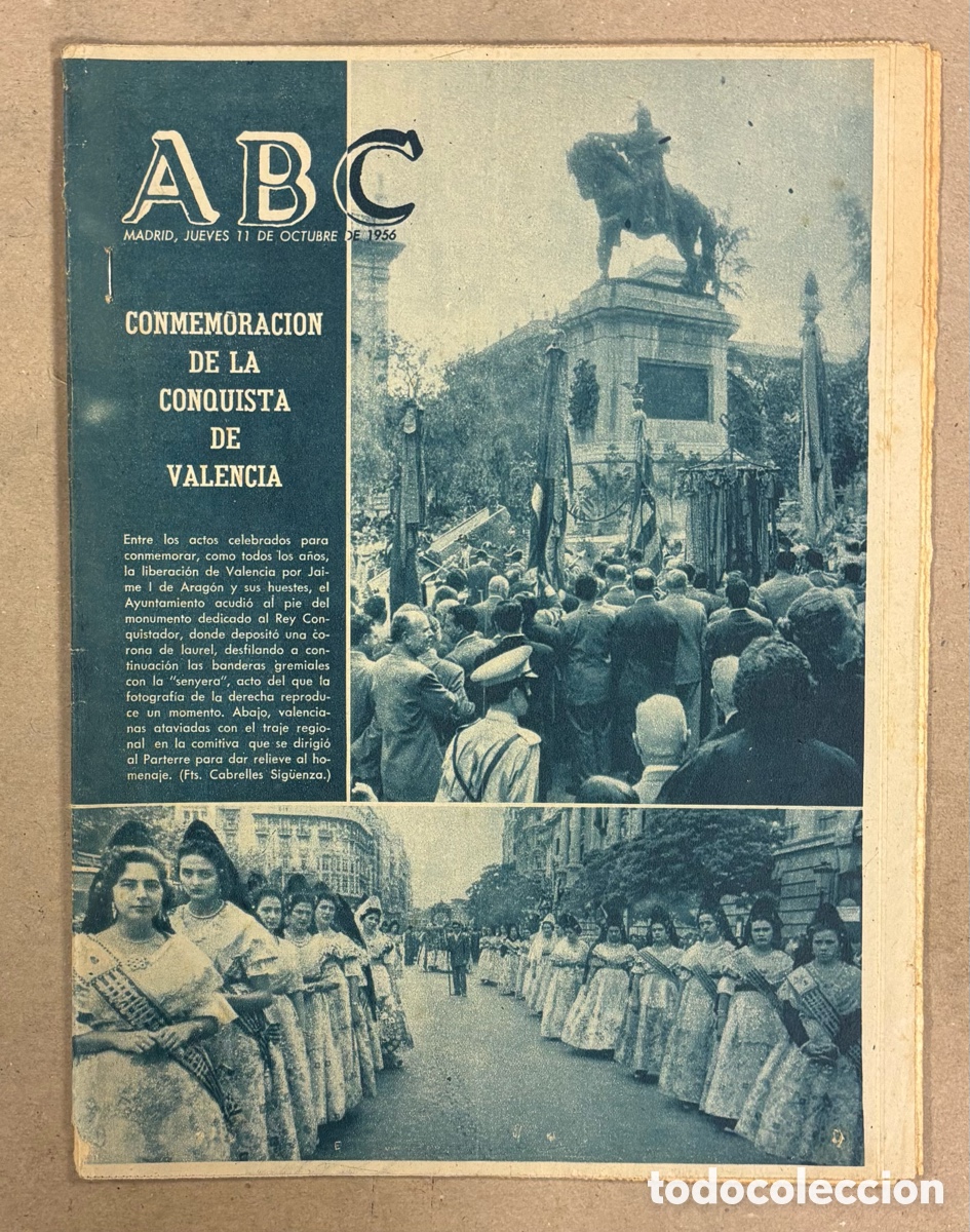 Coleccionismo de revistas y peri&oacute;dicos: ABC (11 DE VALENCIA DE 1956). CONMEMORACI&Oacute;N DE LA CONQUISTA DE VALENCIA,&hellip;