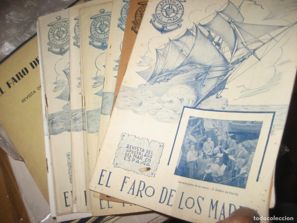Coleccionismo de revistas y peri&oacute;dicos: lote revistas El Faro de los Mares , apostolado del Mar en Espa&ntilde;a - a&ntilde;os 1944 - 45 - 46