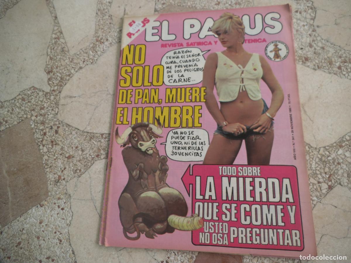 Coleccionismo de revistas y peri&oacute;dicos: el papus n&ordm; 341, 1980, satirica ,erotica humor, no solo de pan ,muere el hombre