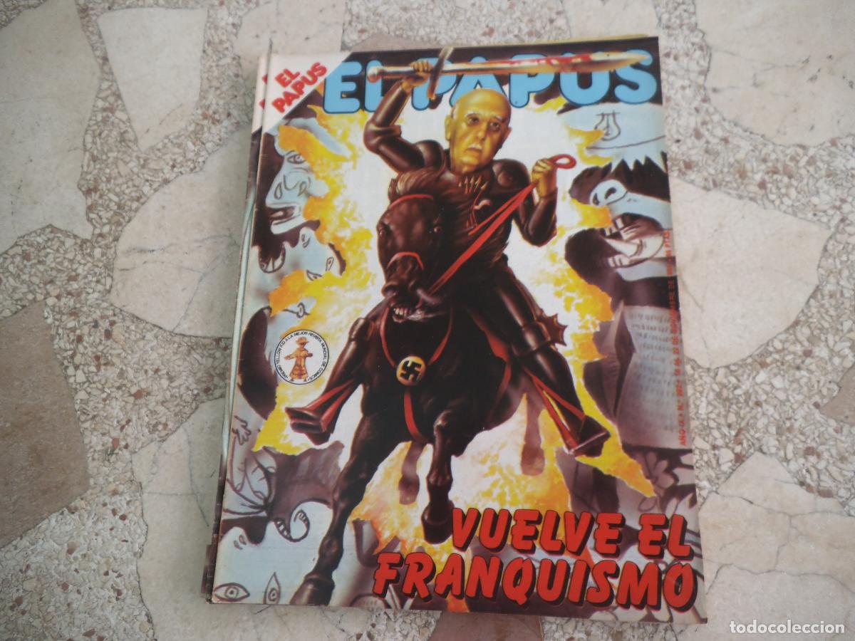 Coleccionismo de revistas y peri&oacute;dicos: el papus n&ordm; 392, 1981, satirica ,erotica humor, vuelve el franquismo