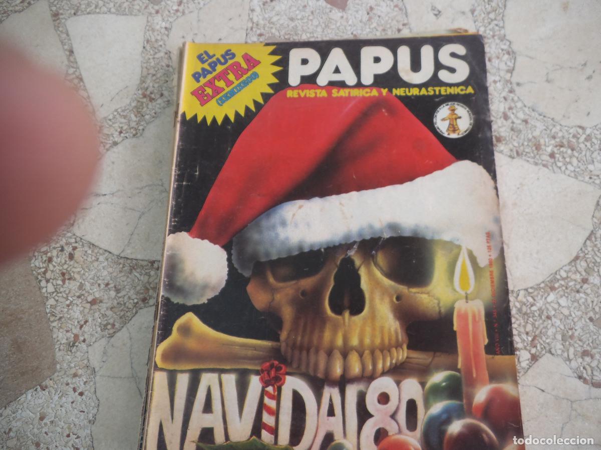 Coleccionismo de revistas y peri&oacute;dicos: el papus n&ordm; 345, 1980, satirica ,erotica humor, extra, navidad 80