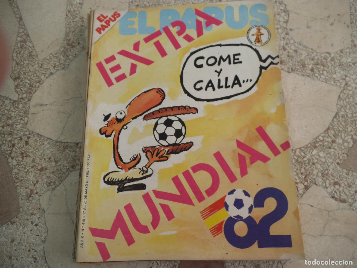 Coleccionismo de revistas y peri&oacute;dicos: el papus n&ordm; 418, 1982, satirica ,erotica humor, extra, mundial 82