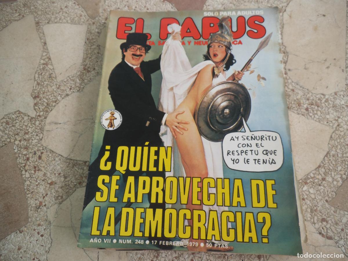 Coleccionismo de revistas y peri&oacute;dicos: el papus n&ordm; 248, 1979, satirica ,erotica humor, quien se aprovecha de la democracia