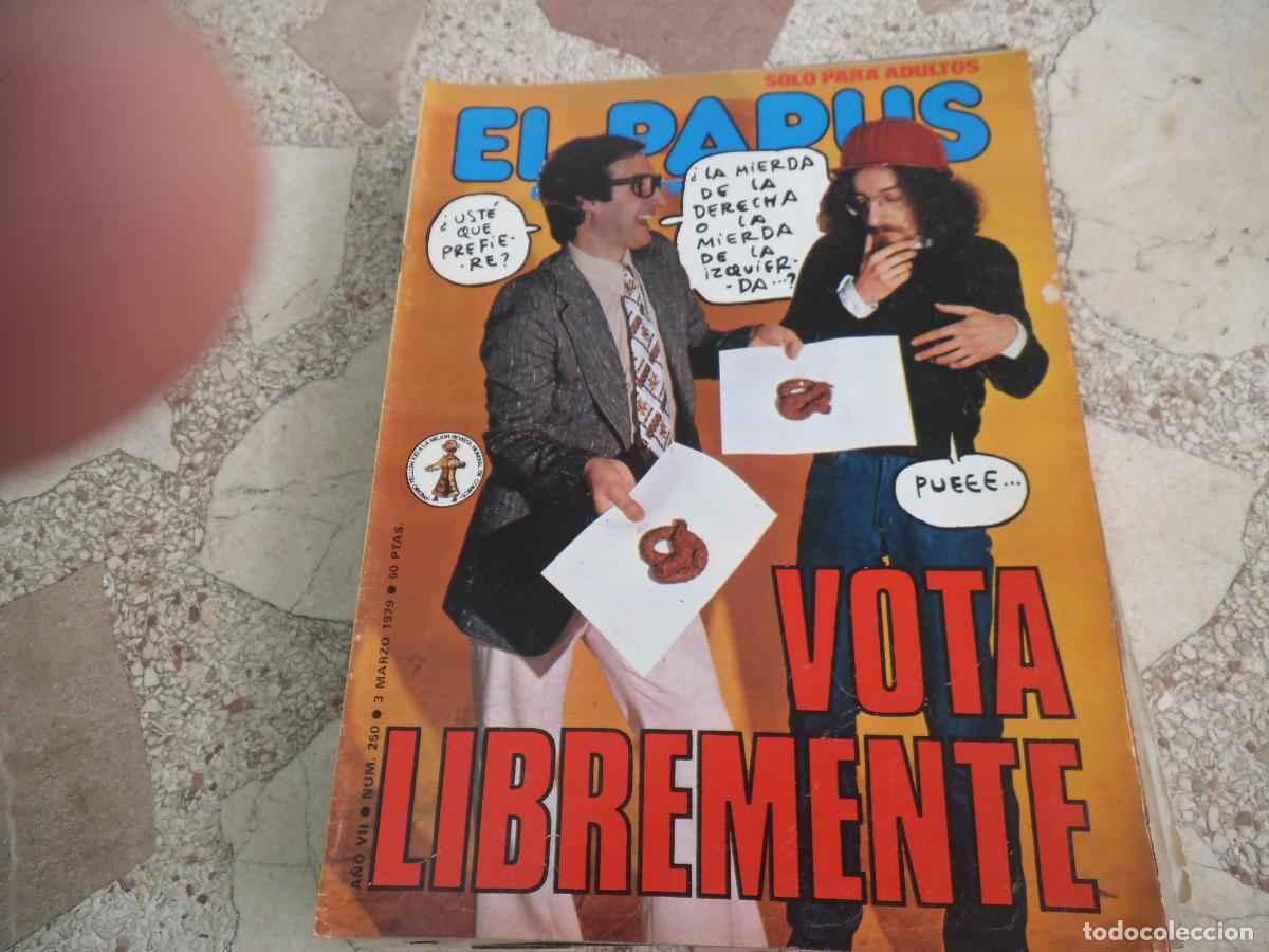 Coleccionismo de revistas y peri&oacute;dicos: el papus n&ordm; 250, 1979, satirica ,erotica humor, vota libremente